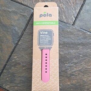 Pela Vine 40mm Pink Apple Watch Strap - Compostable